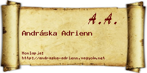 Andráska Adrienn névjegykártya